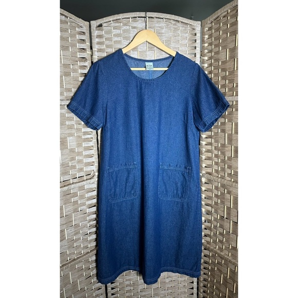 Blair Dresses & Skirts - Blair 100% Cotton Made in India Front Pockets Denim Dress - Size Medium